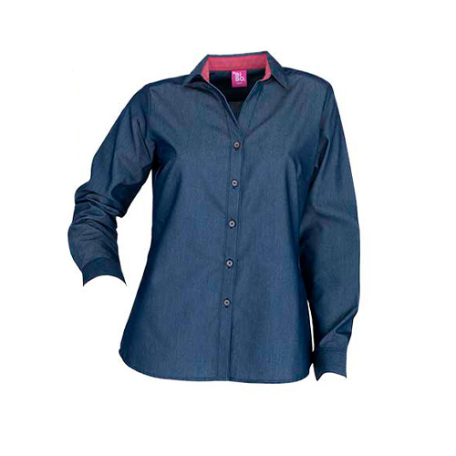 CAMISA BBO NAPOLES DAMA MANGA LARGA - Artículos Promocionales MAS RECIO